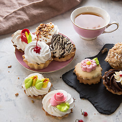 Image showing Different cakes composition