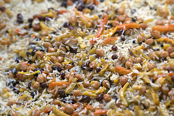 Image showing Uzbek pilaf, close-up