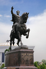 Image showing Tamerlane monument in Tashkent