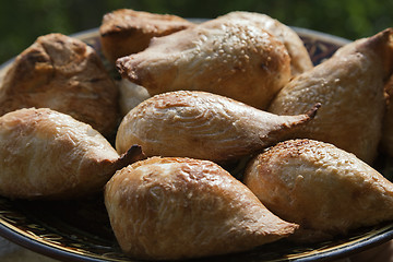 Image showing Uzbek traditional pastry samsa