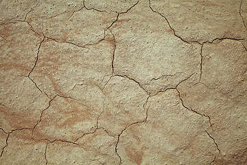 Image showing Cracked earth close-up