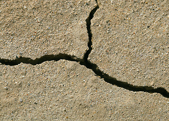 Image showing Cracked earth close-up