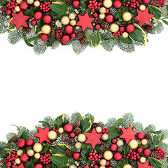 Image showing Christmas Decorative Background Border 