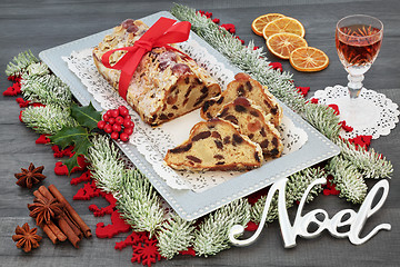 Image showing Stollen Christmas Cake