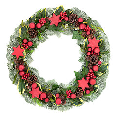 Image showing Decorative Christmas Wreath