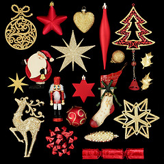Image showing Christmas Retro and New Bauble Decorations 