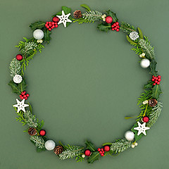 Image showing Christmas and Winter Wreath
