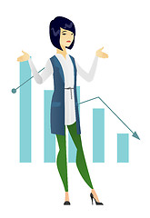 Image showing Bancrupt business woman vector illustration.