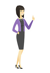 Image showing Business woman giving thumb up vector illustration