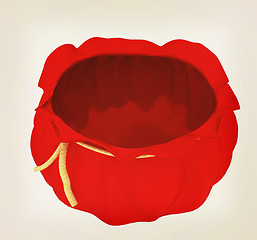 Image showing Bag on a white background. 3D illustration. Vintage style