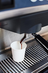 Image showing Large coffee machine in the street coffee shop