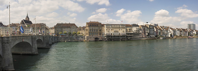 Image showing Mittlere bridge over Rhine in Basel