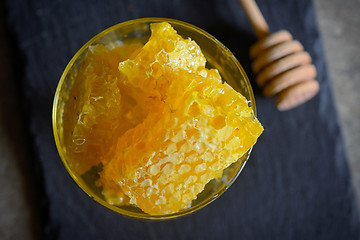 Image showing Fresh Honey and Honeycomb 