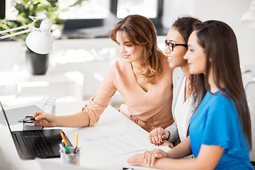 Image showing businesswomen with laptop working at office