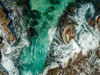 Image showing Aerial views of Austinmer coast Illawarra