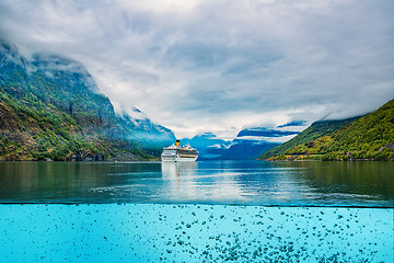 Image showing Cruise Liners On Hardanger fjorden