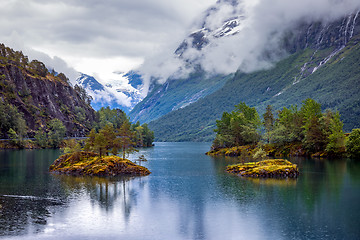 Image showing lovatnet lake Beautiful Nature Norway.