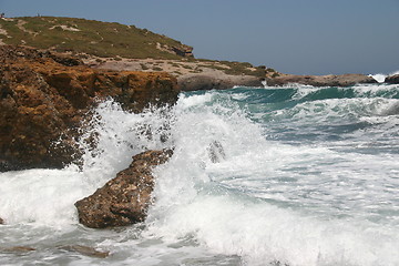 Image showing Ocean Waves Beating