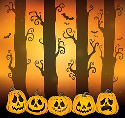 Image showing Halloween forest theme image 6