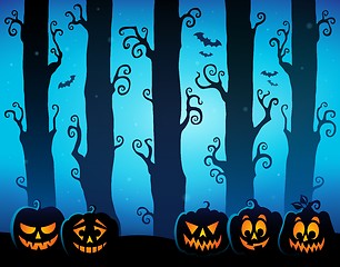 Image showing Halloween forest theme image 8