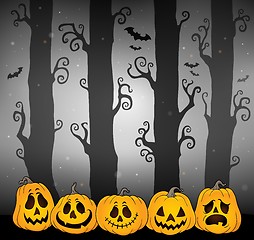 Image showing Halloween forest theme image 4