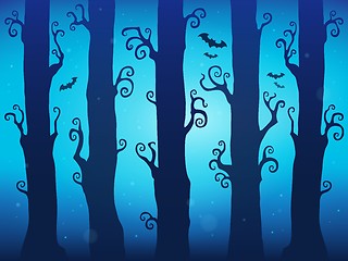 Image showing Halloween forest theme image 7