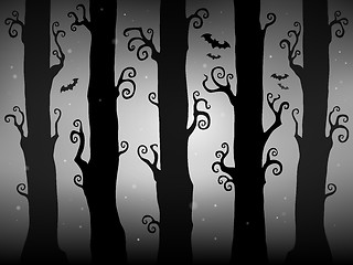 Image showing Halloween forest theme image 2