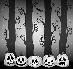 Image showing Halloween forest theme image 5