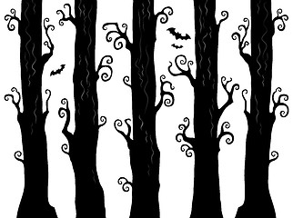 Image showing Halloween forest theme image 1