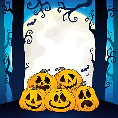 Image showing Pile of Halloween pumpkins theme 3