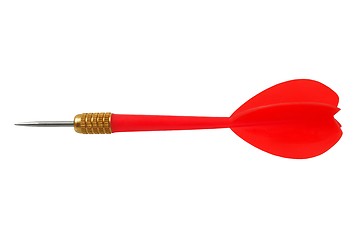 Image showing Red dart on white