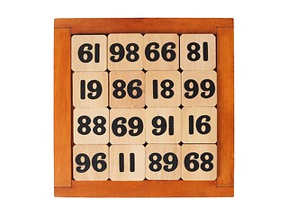 Image showing Wooden game on white