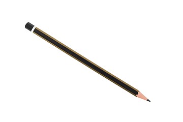 Image showing Black pencil on white