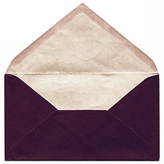 Image showing Vintage looking Red envelope isolated