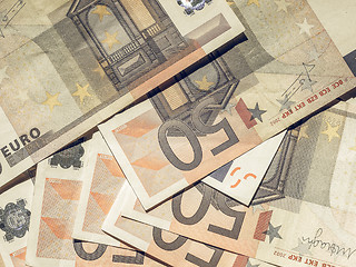 Image showing Vintage Fifty Euro notes