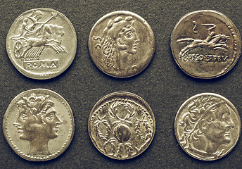 Image showing Vintage Roman coins