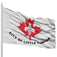 Image showing Little Canada City Flag on Flagpole, USA