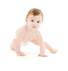 Image showing crawling baby boy