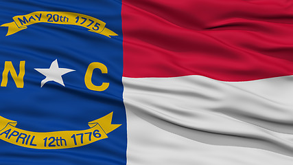 Image showing Closeup North Carolina Flag, USA state