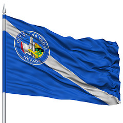 Image showing Las Vegas City Flag on Flagpole, USA