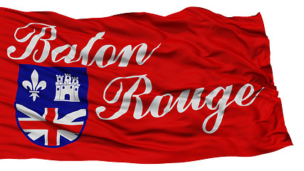 Image showing Isolated Baton Rouge Flag, Waving on White Background