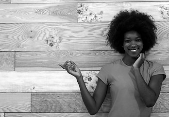 Image showing portrait of afro american woman