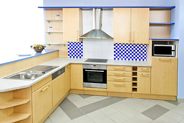 Image showing Blue kitchen