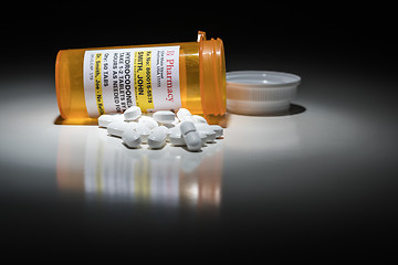 Image showing Hydrocodone Pills and Prescription Bottle with Non Proprietary L