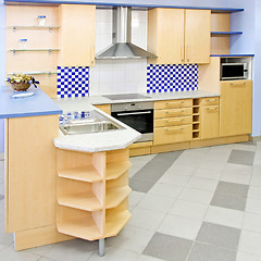 Image showing Blue kitchen square