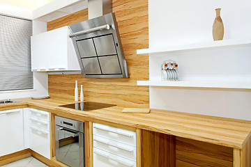 Image showing Wooden kitchen horizontal