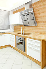 Image showing Wooden kitchen vertical