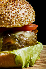 Image showing Burger fresh and eatible