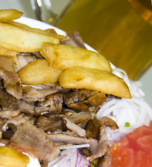 Image showing gyro plate dinner greece