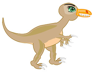 Image showing Vector illustration animal dinosaur on white background